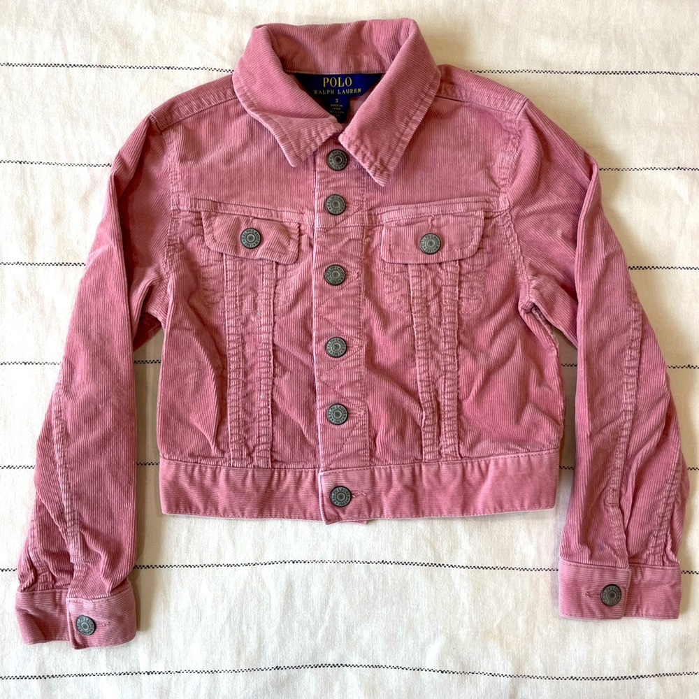 Ralph Lauren pink corduroy jacket girl size 5